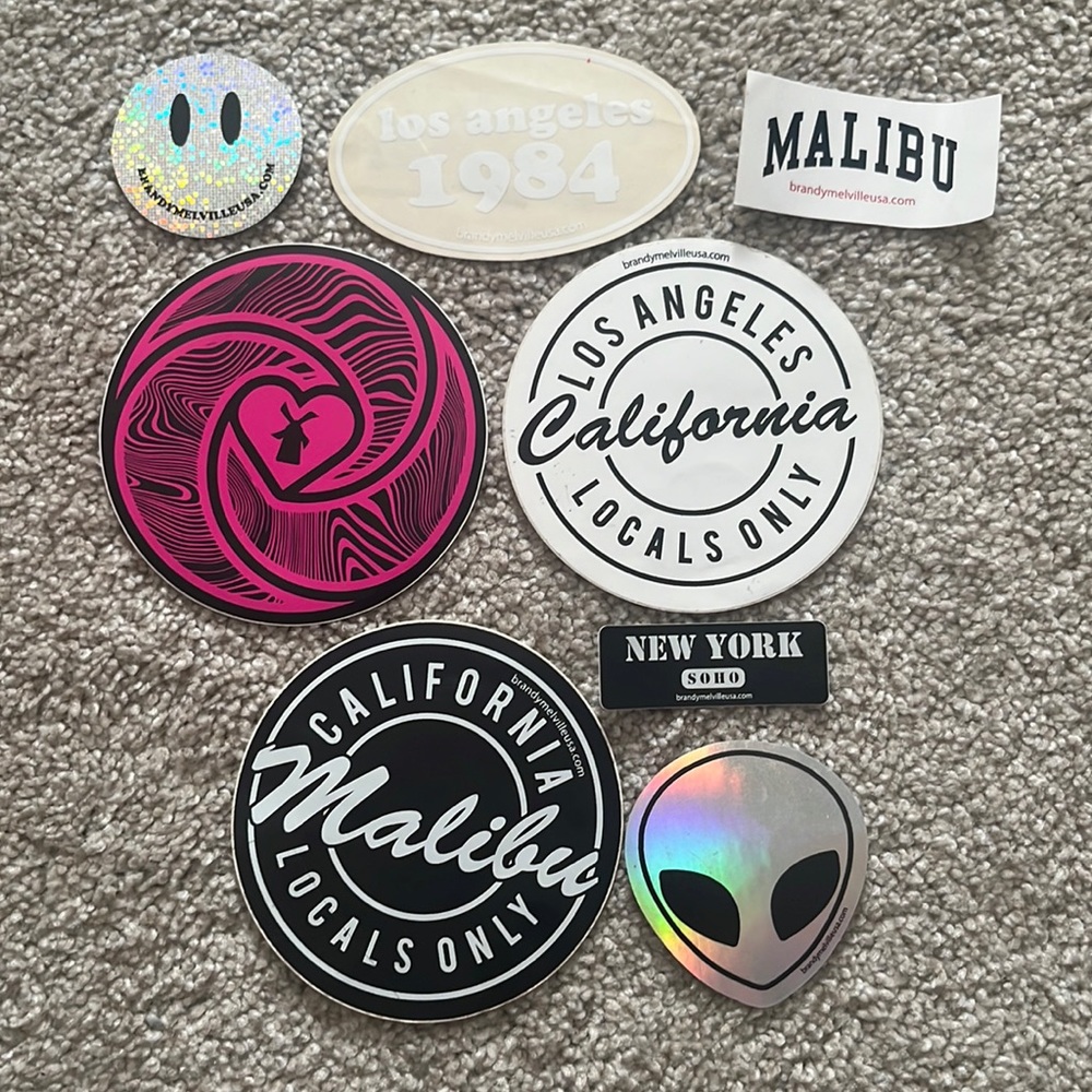 Vintage brandy Melville and Dutch bros stickers